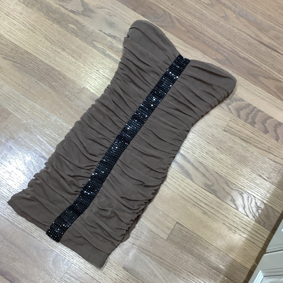 Nikibiki Dresses & Skirts - Nikibiki Brown Pencil Skirt with Black Detail